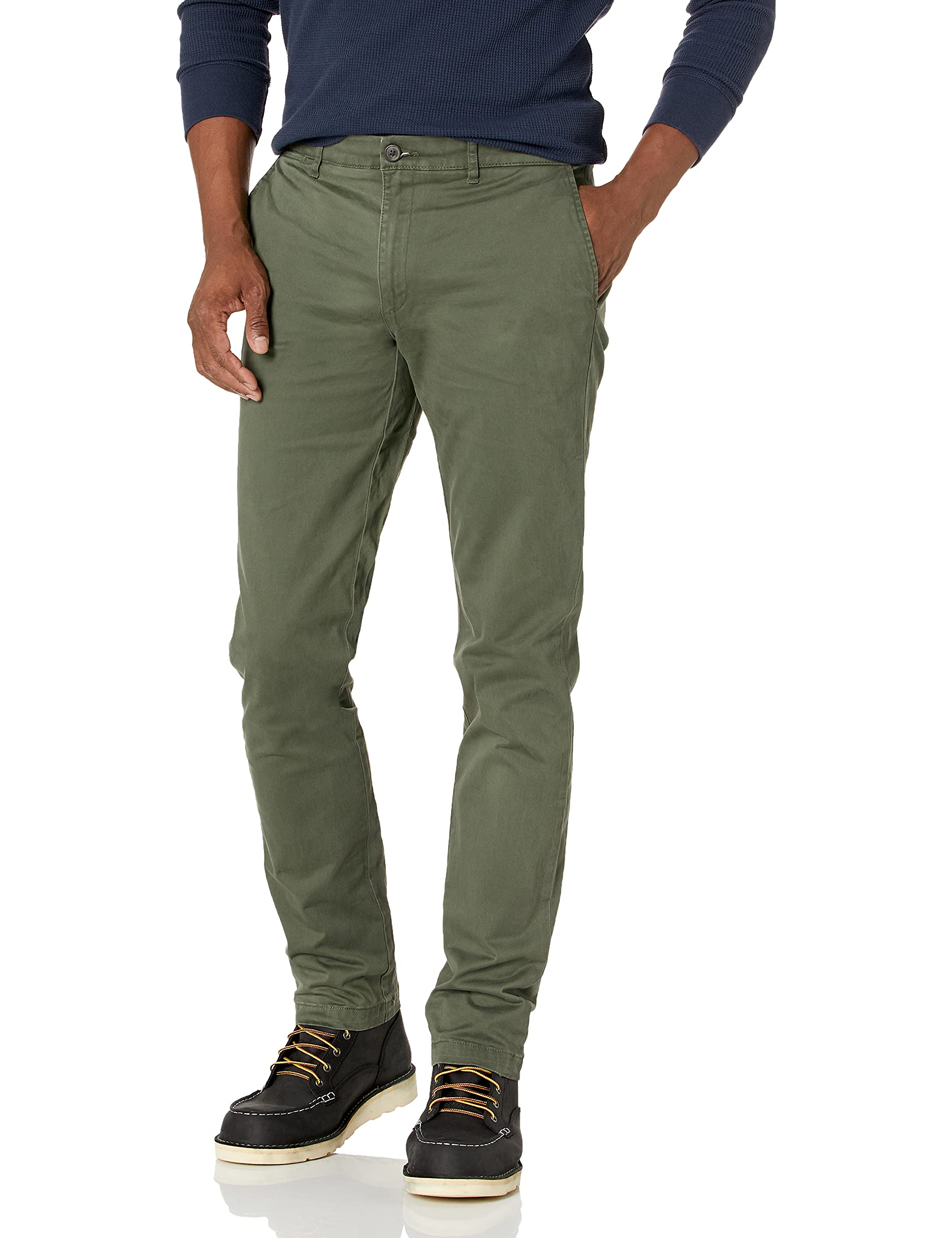 Amazon Essentials Men's Slim-Fit Washed Comfort Stretch Chino Pant (Previously G