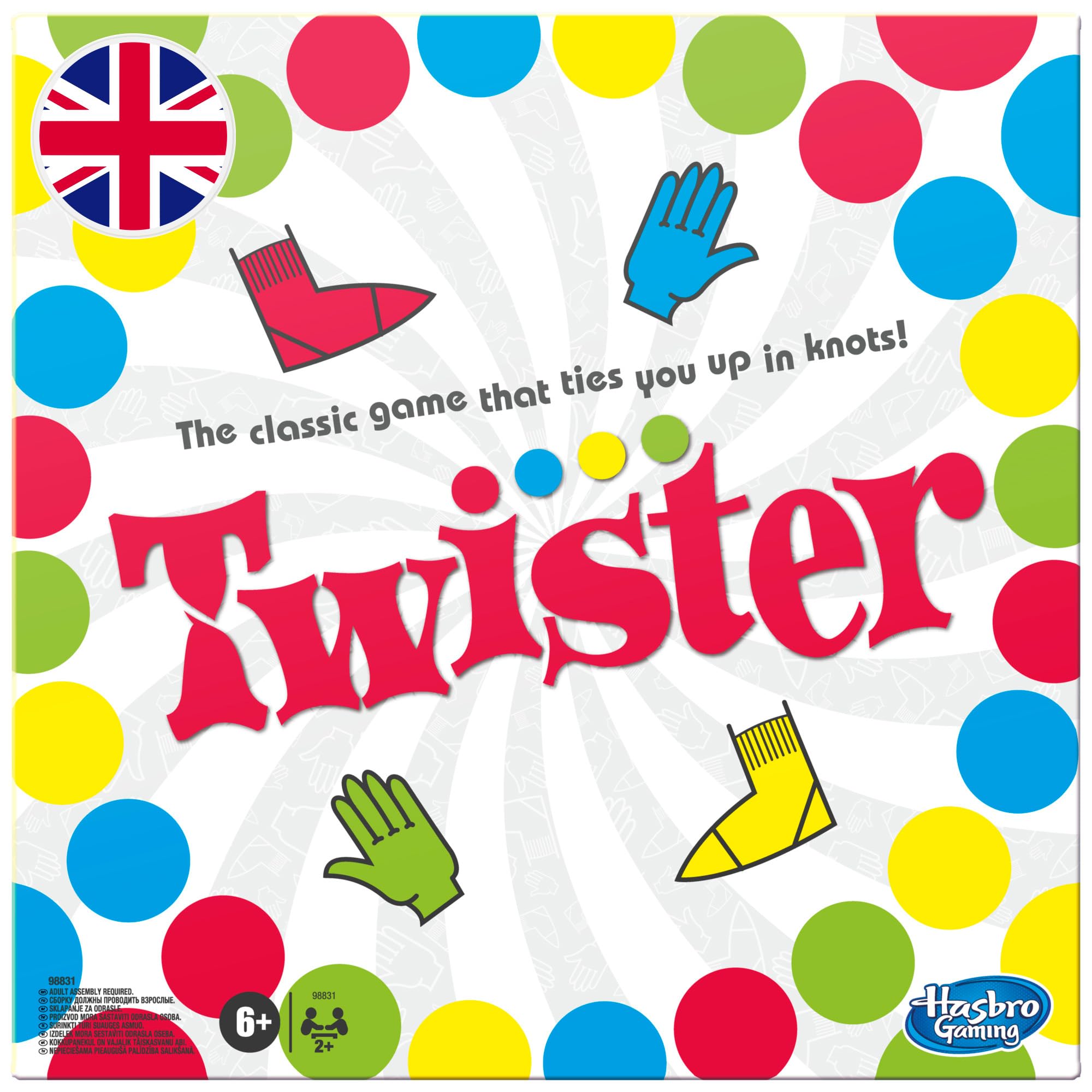 Hasbro Gaming Twister Game, Family and Kids Party Game, Twister Board Game Ages 