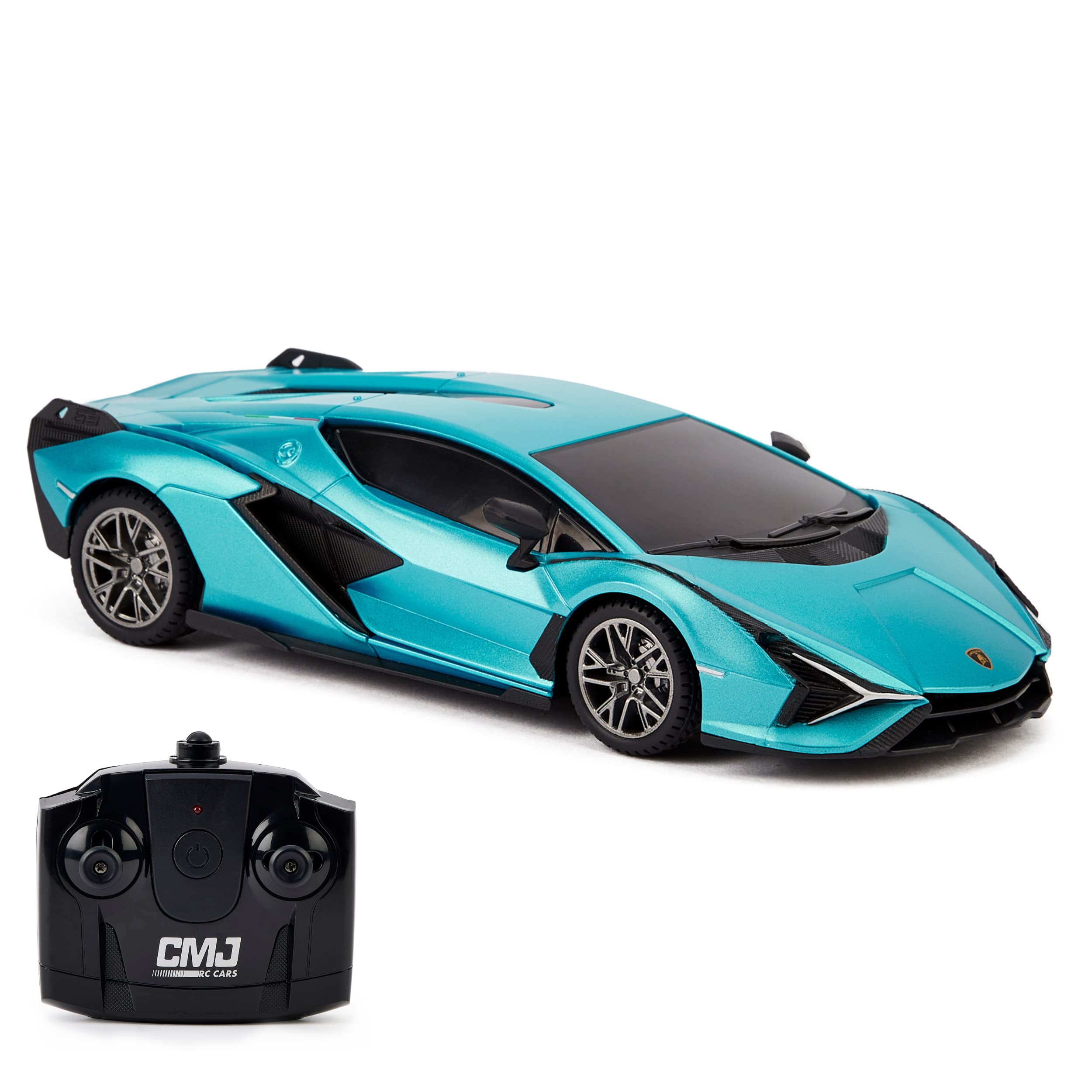 1:24 Scale Officially Licensed RC Lamborghini Sián FKP 37, Blue Lambo Sport Raci