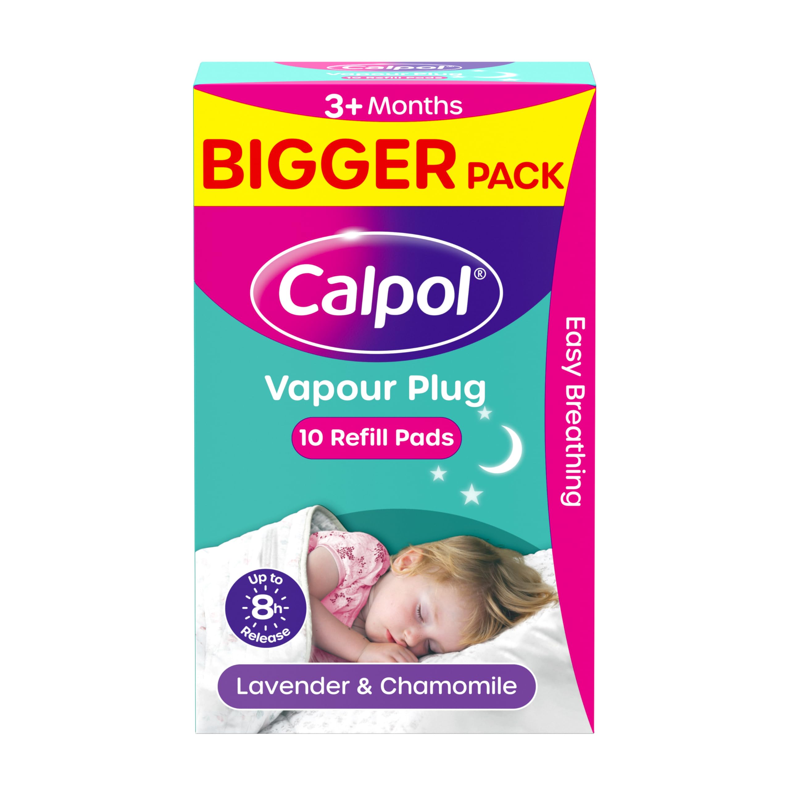 Calpol Vapour Plug Refills XL 10 Count (Pack of 1), Lavender & Chamomile, Helps 