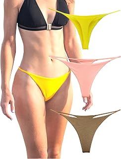 KUKU PANDA Cotton Thongs for Women Sexy Seamless Woman G String Panties 3 Pack Set…