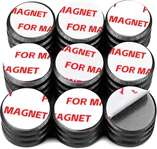 TRYMAG Magnets for Crafts 20pcs Science Education Magnets Magnetism Kits | Sticky Round Ceramic Magnets, Flat Ferrite Magnet for Classroom, Science Education, Whiteboard, Button, Hobbies