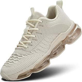 Kapsen Scarpe da corsa da donna, traspiranti, alla moda, da tennis, in rete, casual, atletica, sport, palestra