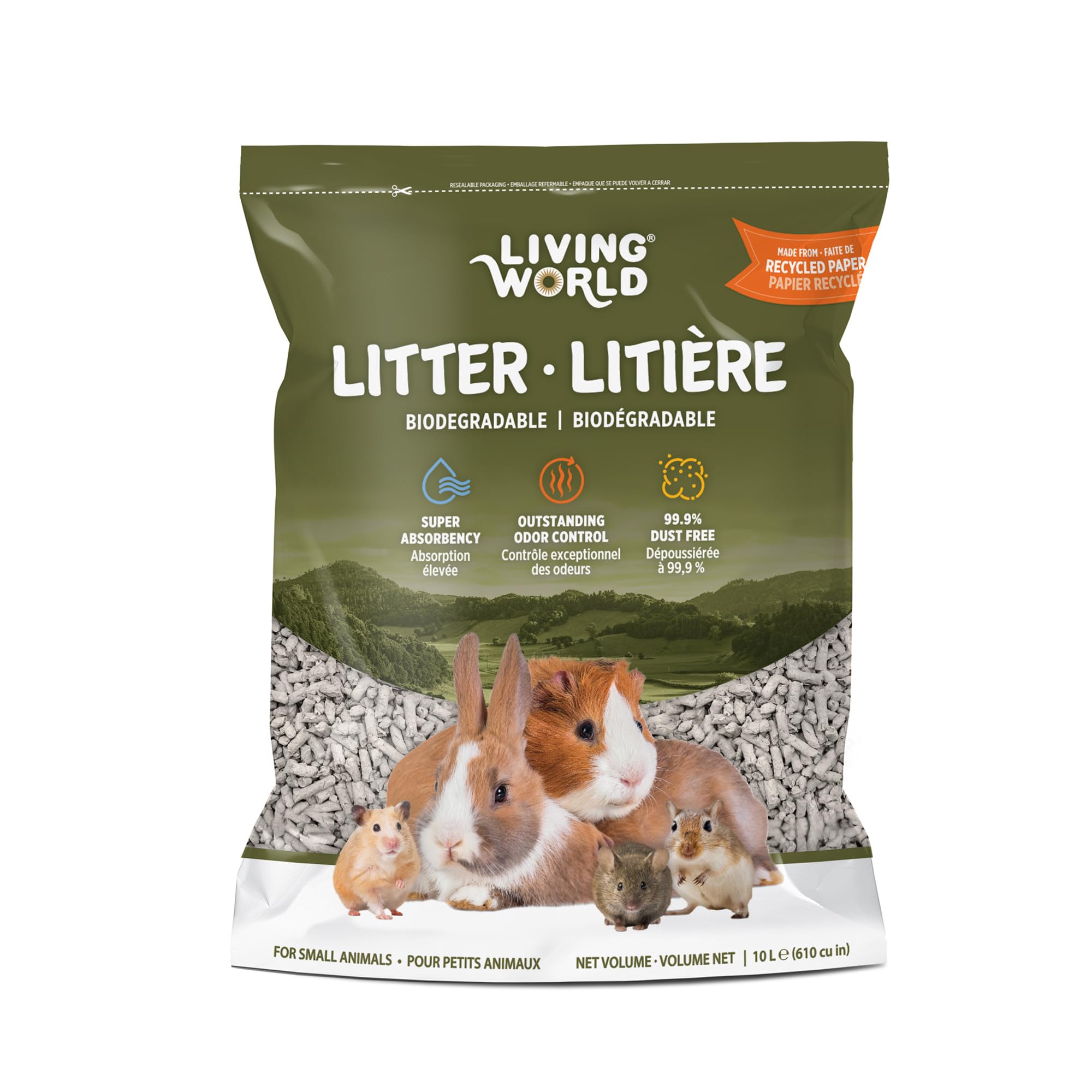 Living World Biodegradable Small Animal Litter, 10 L (610 cu in)