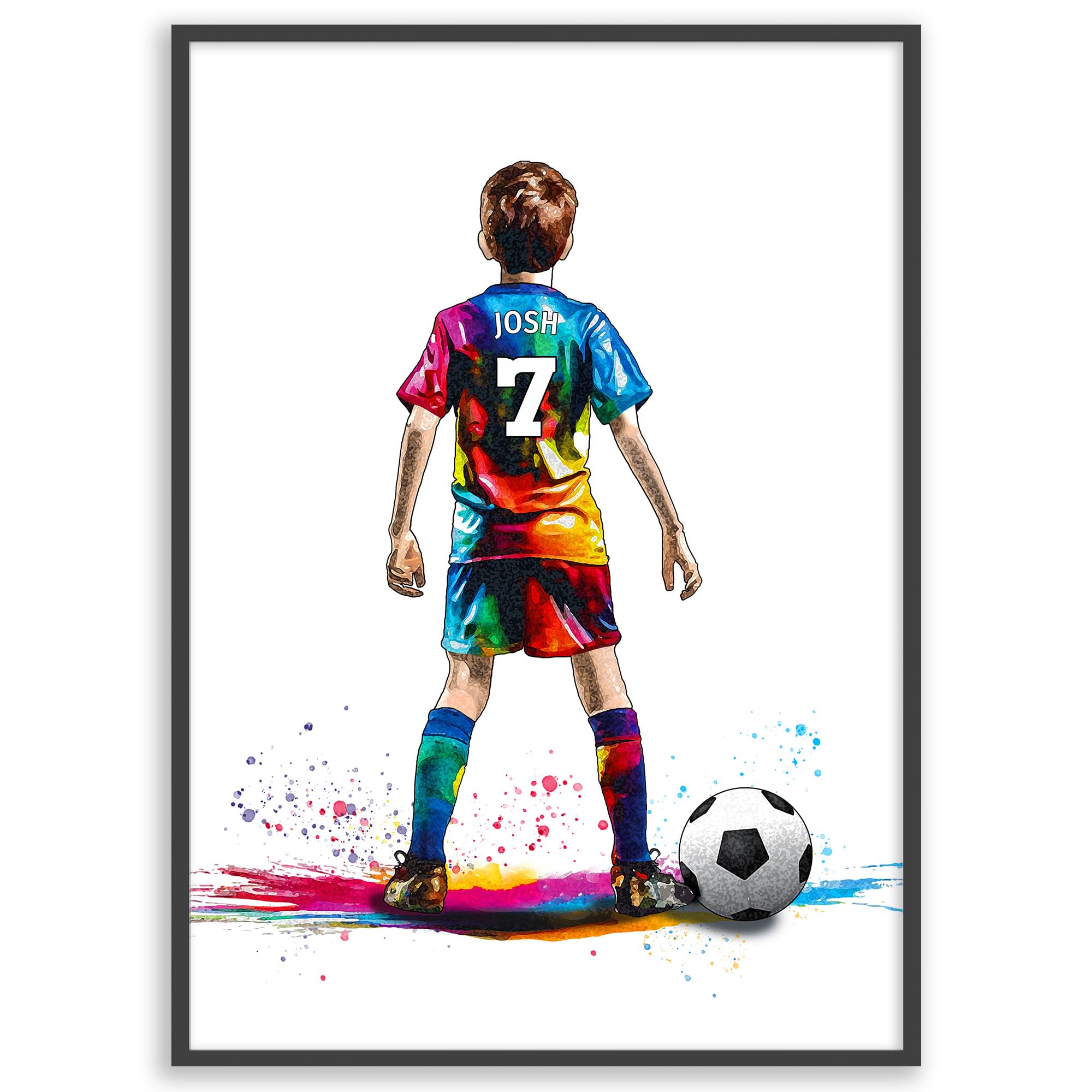 Personalised Football Gifts for Boys Wall Art Poster Print (Unframed) | Customiz