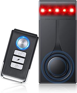 108dB Car Alarm System, Vehicle Anti-Theft Vibration Sensor Alarm & Red Light, Wireless Remote Anti Theft Car Device with Magnetic Install Design for Car, Truck