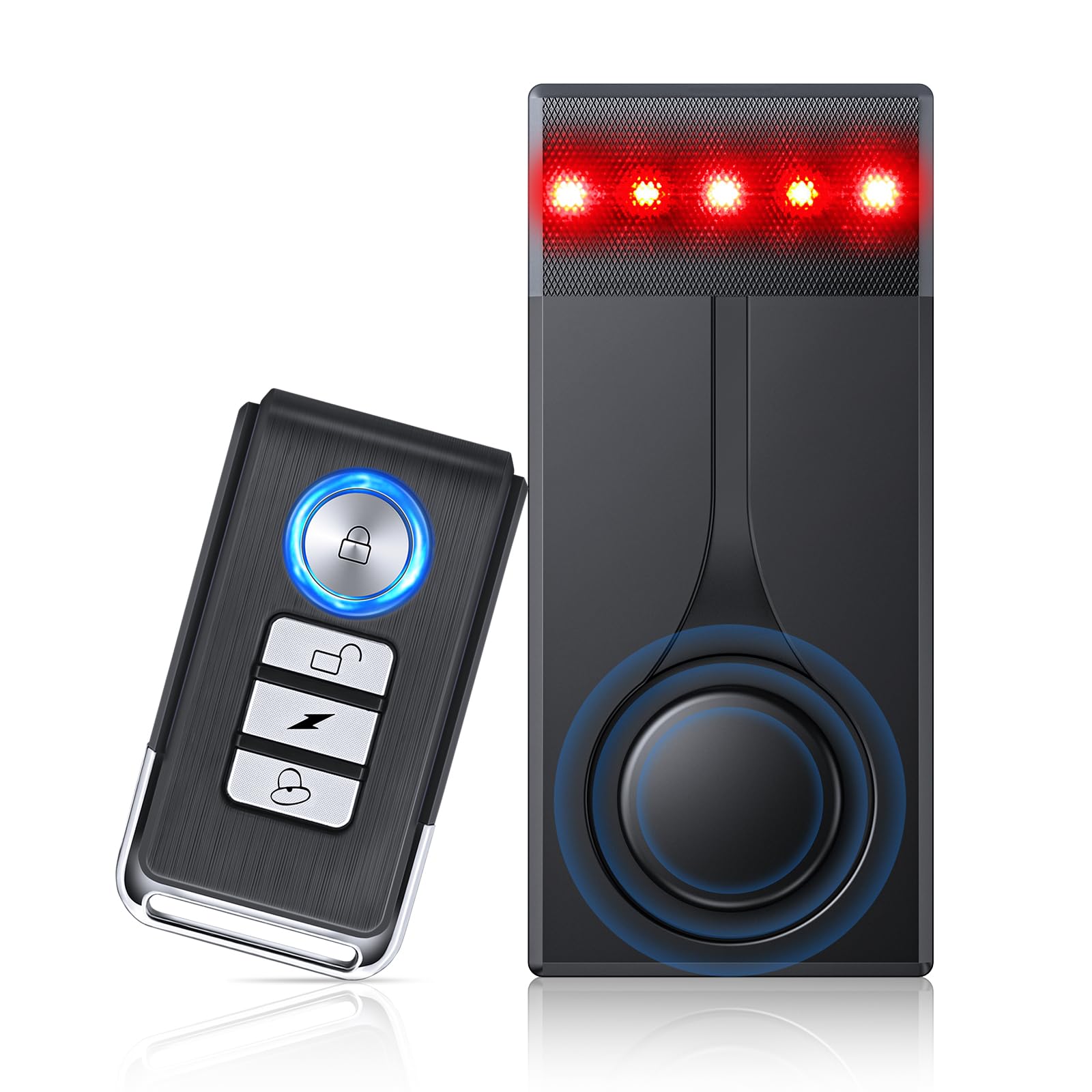 108dB Car Alarm System, Vehicle Anti-Theft Vibration Sensor Alarm & Red Light, W