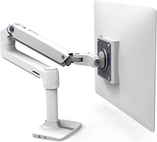 Ergotron – LX Monitor Arm, Single Monitor Desk Mount – fits Flat Curved Ultrawide Computer Monitors up to 34 Inches, 7 to 25 lbs, VESA 75x75mm or 100x100mm – White