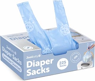 Jool Baby Diaper Disposable Bags (225 Count) - Lavender-Scented, Easy to Tie – Great for At Home &amp; On the Go