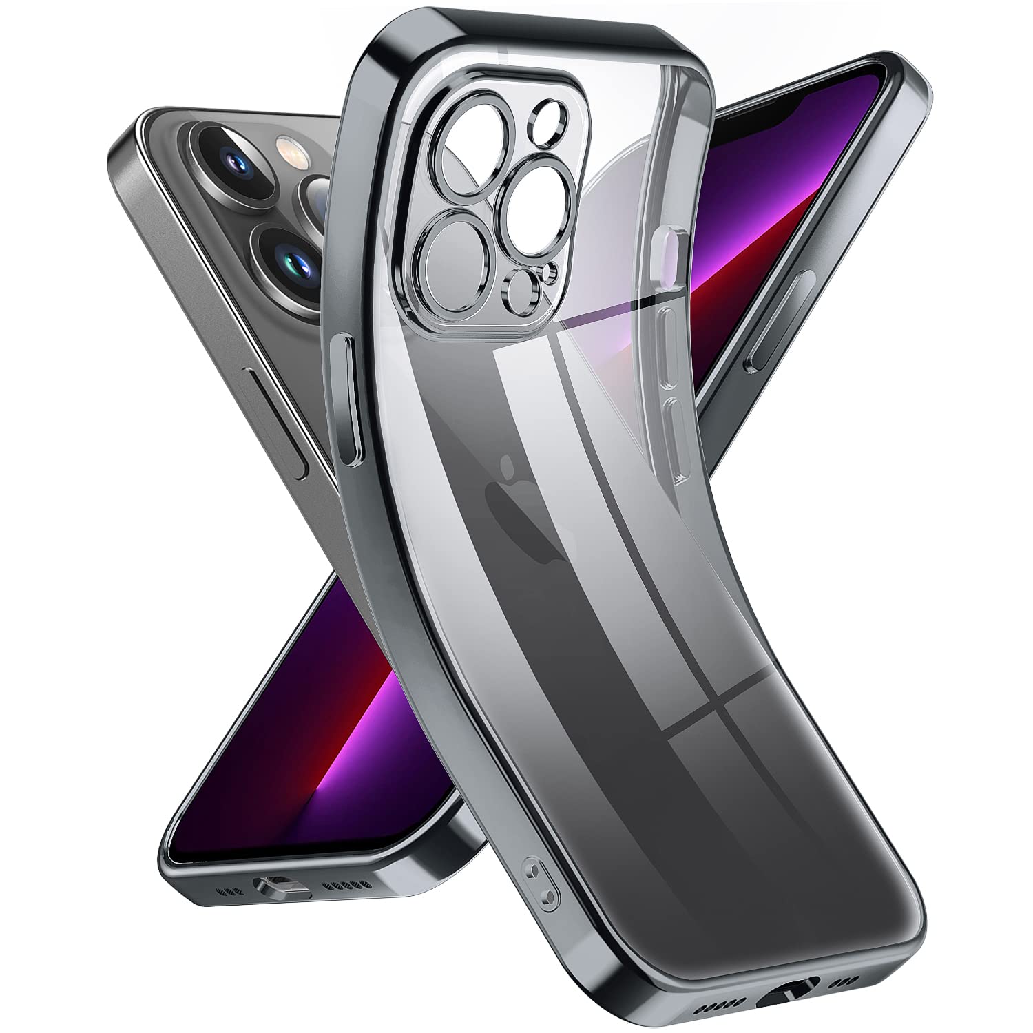 Supdeal Transparent Case for iPhone 13 Pro, Never Yellow with Camera Protection,