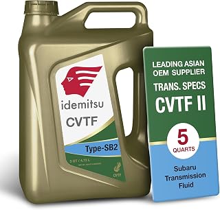 Idemitsu CVT Type SB2 Transmission Fluid for Subaru – 5 Qt | For Subaru TR580 CVTs (CVTF-II) | Anti-Wear &amp; Smooth Shifting | ISO &amp; IATF Certified