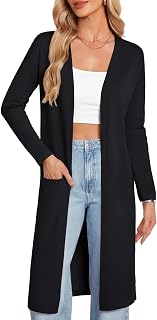 GRACE KARIN Maglioni cardigan lunghi da donna cardigan lunghi leggeri aperti sul davanti per abiti alla moda autunnali 2026