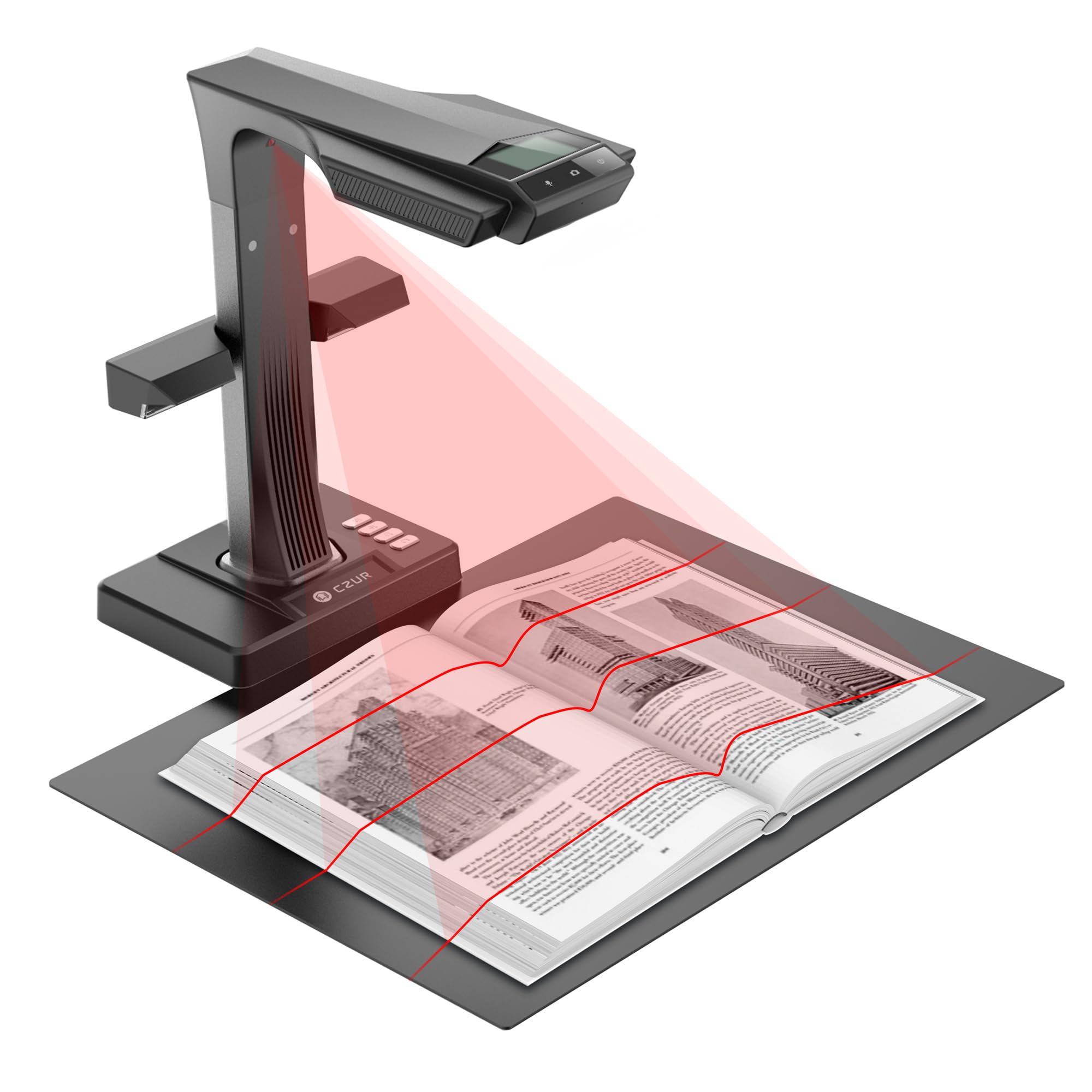 CZUR ET24 Pro Book Scanner 24 MP Professional OCR Document Scanner with Auto-Fla