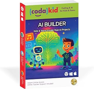 CodaKid AI Coding Box for Kids - Artificial Intelligence & Python Program, Ages 9+ - Includes 12 Months Access & Online Mentor Support