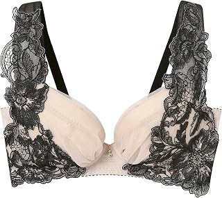AMPHI Bra, Posture Support, Back Smoothing, Reduces Wire Pressure and Misalignment, Available Up to G Cup, Large Size Bra BYJ397 Women