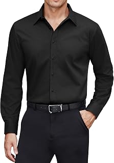 J.VER Men's shirt with stain protection, regular cut, easy to iron, long-sleeved shirt, classic, elastic, business shirt, leisure, wedding
