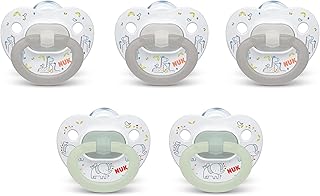 NUK Orthodontic Pacifiers, 0-6 Months, 5-Pack