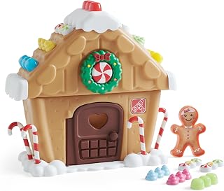 Step2 My First Gingerbread House, Kids Christmas Toy with Lights & Music | Lights & Holiday Music, 20 Accessories, Mix-and-Match Decorating, Built-In Storage, Ages 18 Months+