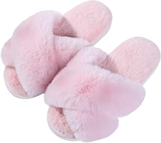 Evshine Ladies Memory Foam Cross Ligament Slippers