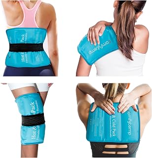 Comfytemp Reusable Gel Ice Pack for Sports Injuries with Strap, 27x37cm