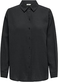 JDY Theis Life L/S Loose Shirt Wvn Noos Women's Shirt, Phantom, XL