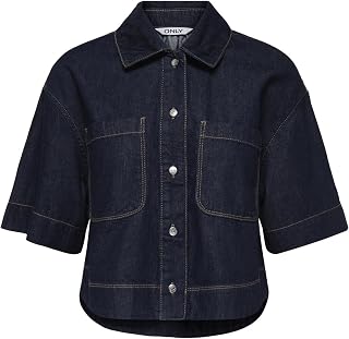ONLY Shirt Onlcleo Life SS Crop Dnm T-Shirt PIM Noos for Women