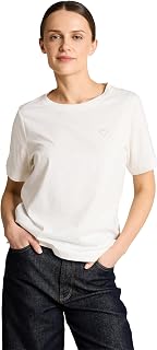 Tom Tailor Women's Basic T-Shirt with Heart Print