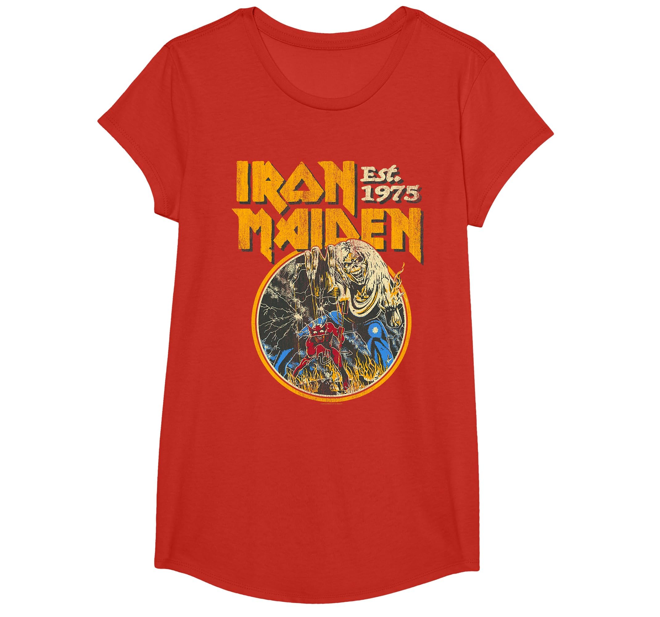 Iron Maiden Vintage Beast Circle Red T-Shirt