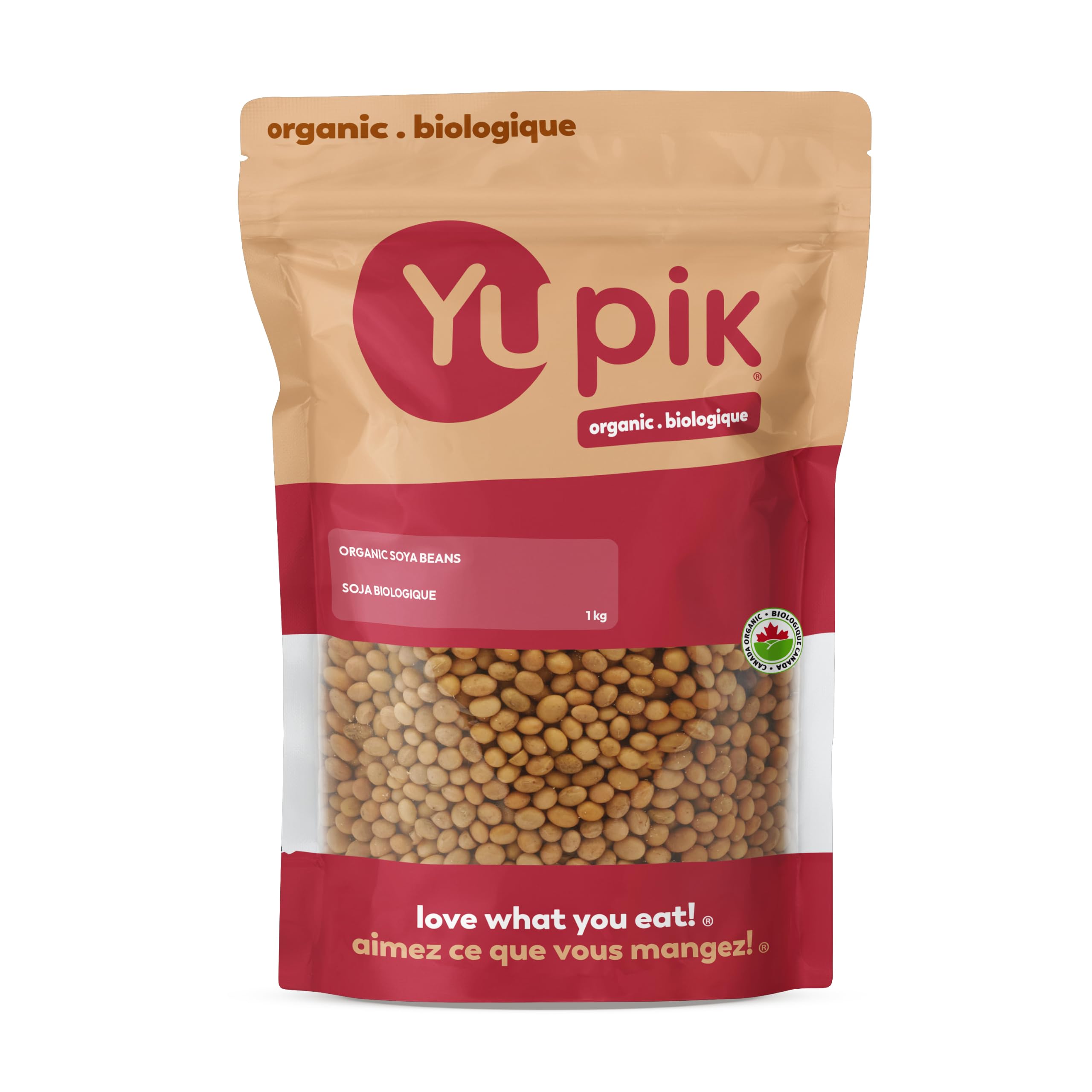 Yupik Organic SOYA Beans, 1 kg, Non-GMO, Vegan & Gluten-Free, Raw Dried Legumes,