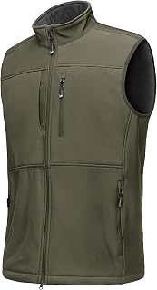 33,000ft Men's Waterproof Softshell Gilets Fleece Lined Sleeveless Jackets