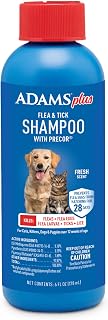 ADAMS Plus Flea & Tick Shampoo with Precor for Dogs & Cats, 12 oz | Flea shampoo for dogs and cats kills flea eggs and lice on contact, helps stop hatching for 28 days