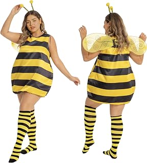 Lelike Bumble Bee Costume Adult Kids Unisex Halloween Family Matching 2T-30