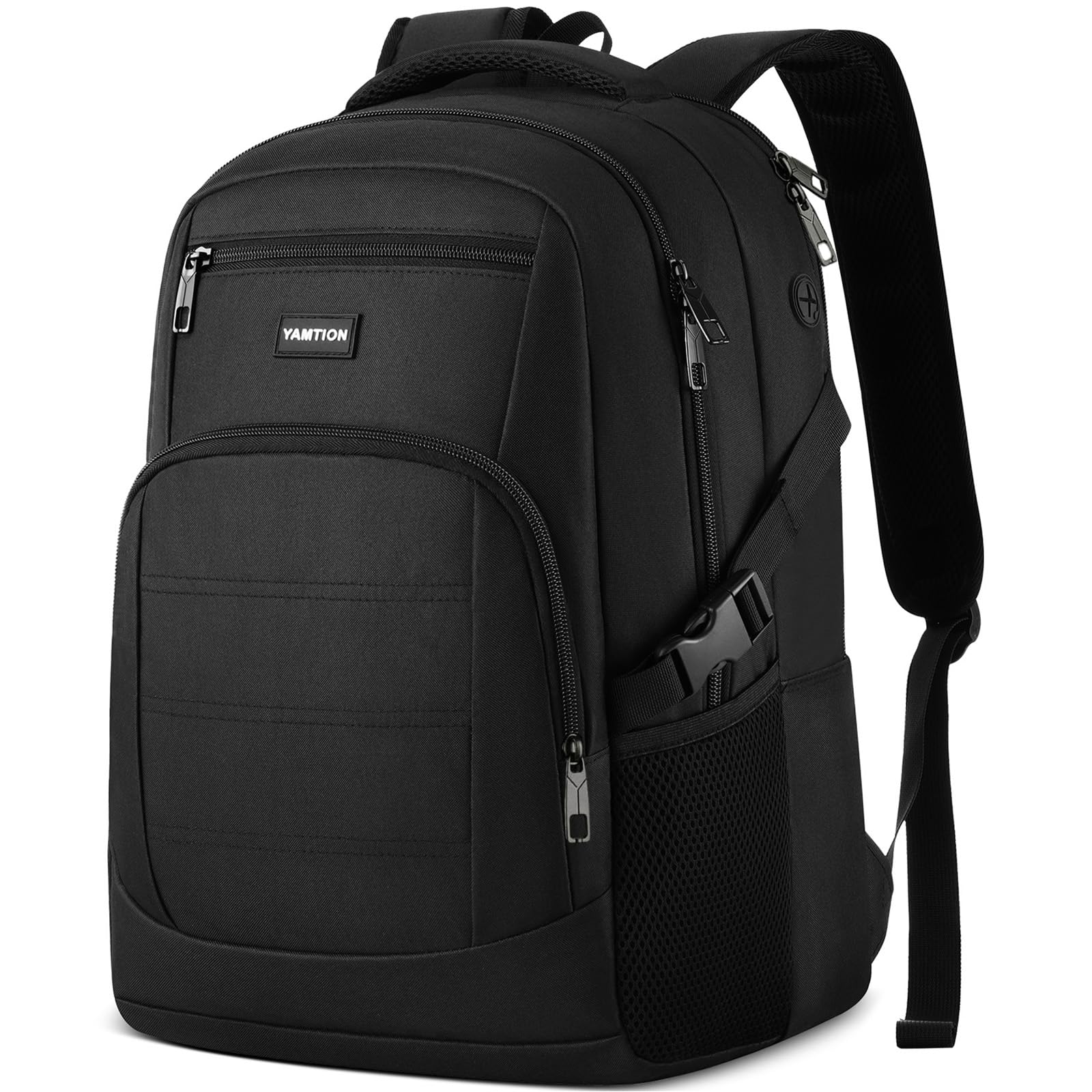 YAMTION Black Backpack for Men and Women, Laptop Backpack, School Backpack for B