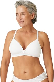 Naturana® Soft Bra without Underwire with Cup, Cup Size A–D, Optimal Fit and Maximum Support Thanks to Cut and Wide Straps, T-Shirt Bra for Women