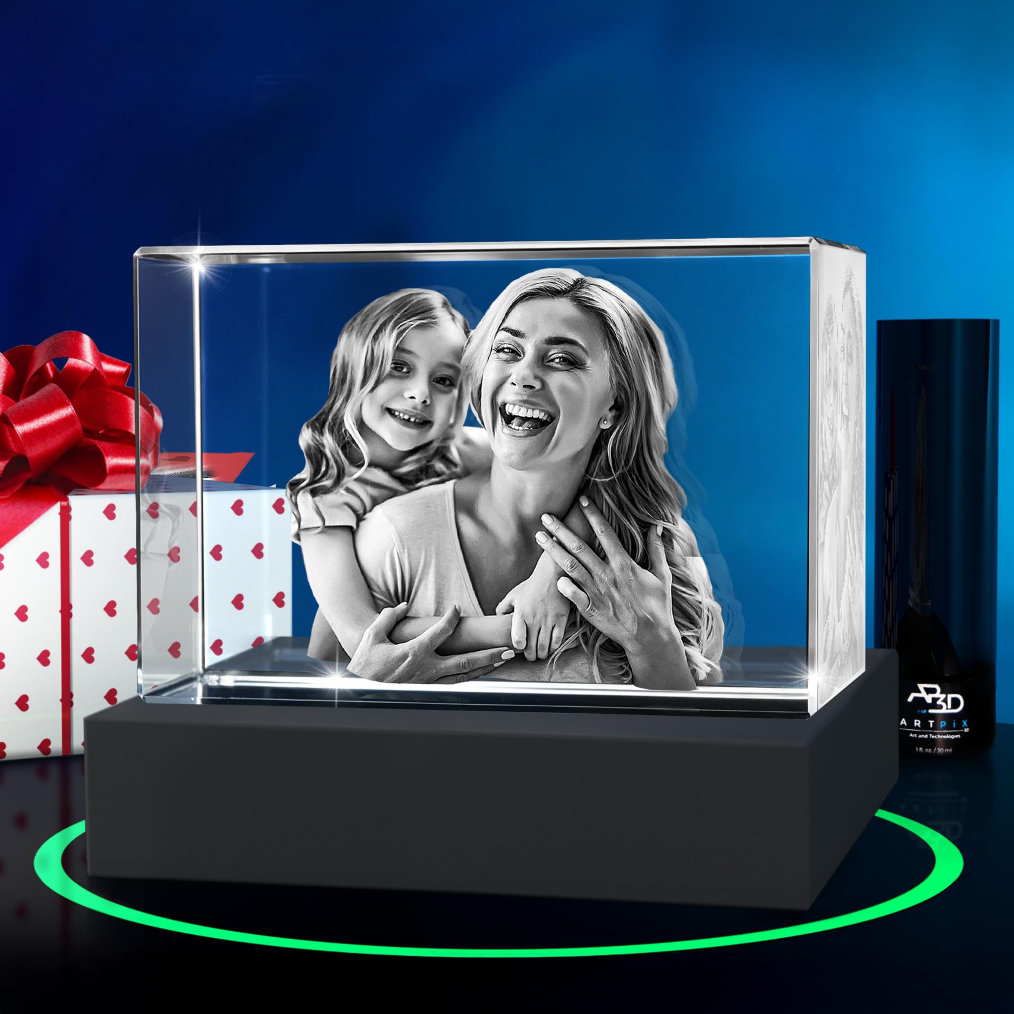 ArtPix 3D Premium Crystal Photo, Personalized Gifts for Women, Wife, Mom, Her, H