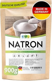 EWL Sodium Soda Powder 900 g Baking Soda Food Grade High Purity | German production and bottling, resealable and practical bag, baking soda replacement and all-rounder