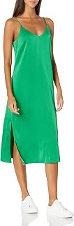 The Drop Women's Ana Silky V-Neck Midi Slip