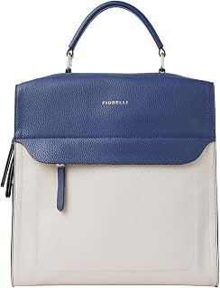 Fiorelli Women's Isla Large Backpack, Stylish Backpack with Adjustable Straps & Pockets, Faux Leather, Nautical Blue & Light Stone