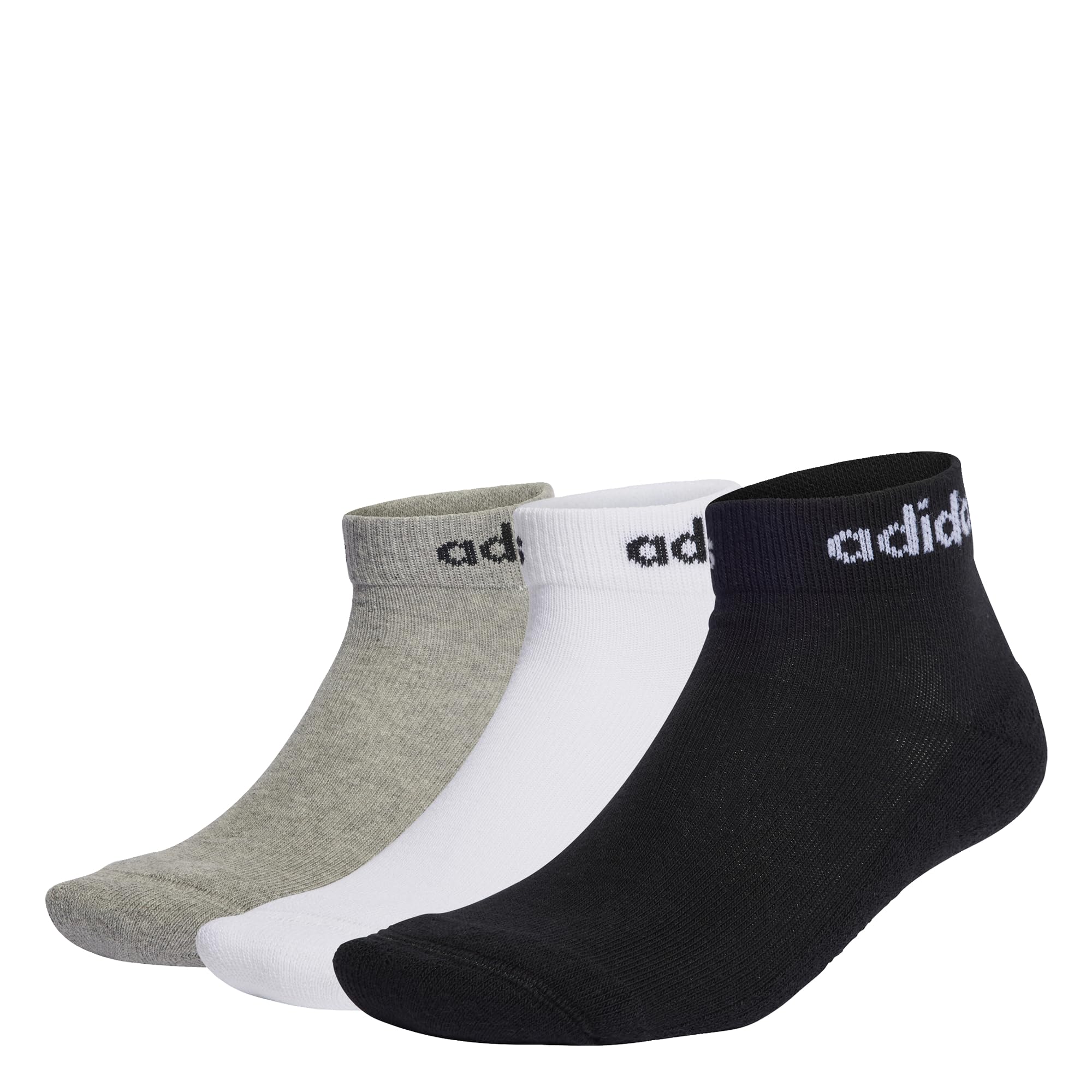 adidas Mixte enfant Linear Ankle Cushioned Socks 3 Pairs