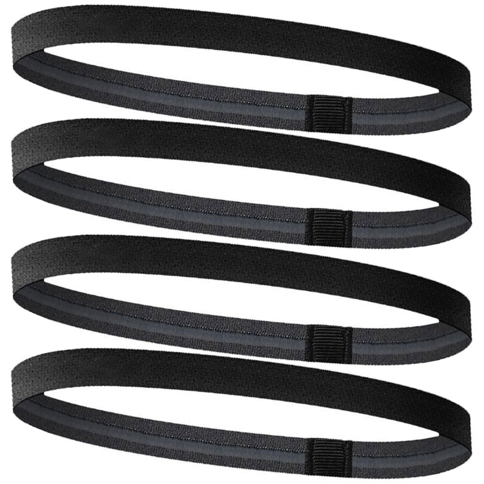 4 Pack Headband, Elastic Hair Bands, Non Slip Hair Band | Mini Stretchy Sweat Ba