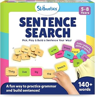 Skillmatics Sentence Search – Educational Board Game, Learning Toy for Kids | Spelling & Reading Activity, Build Creative Word Play, Screen-Free, 120+ Tiles, Preschool Learning Gift for Ages 5, 6, 7, 8