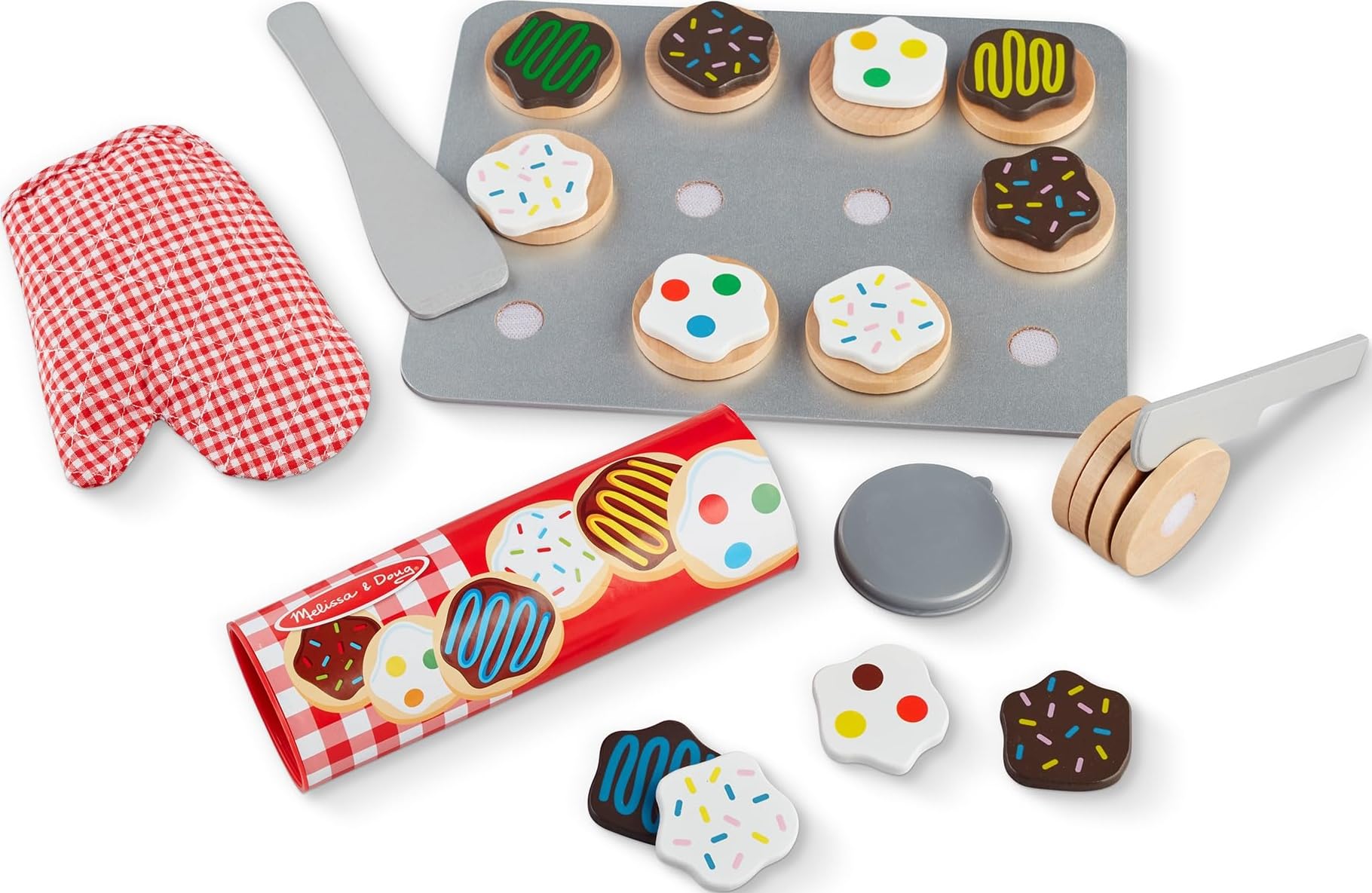 Melissa & Doug Slice & Bake Cookie Set Wooden Pretend Play Food Toys | 28 Pieces