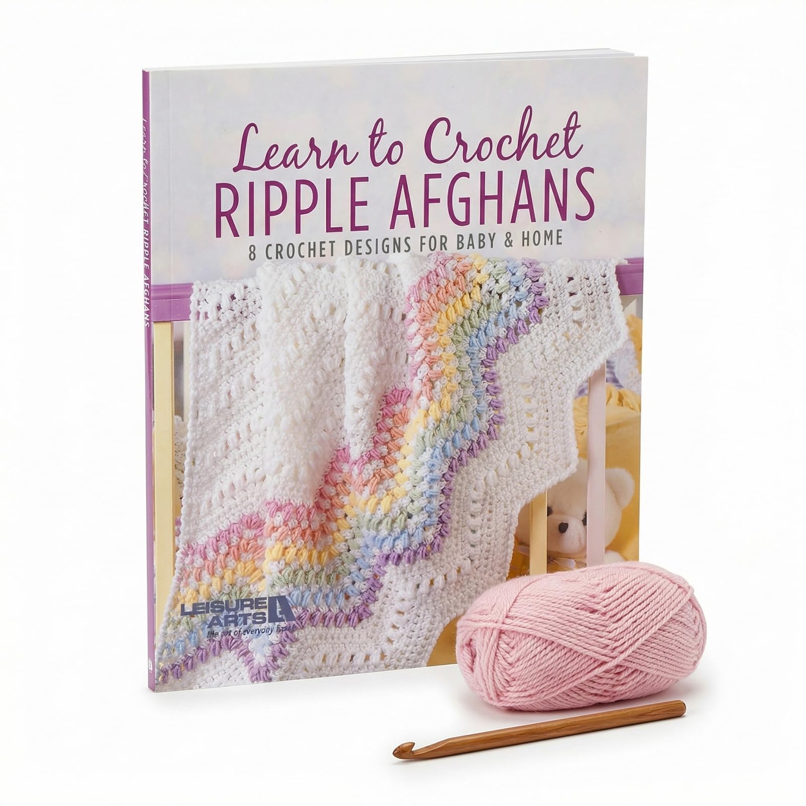 Crochet Book Patterns for Beginners: Baby Blanket Ripple Afghan Learn and | 8 Ri