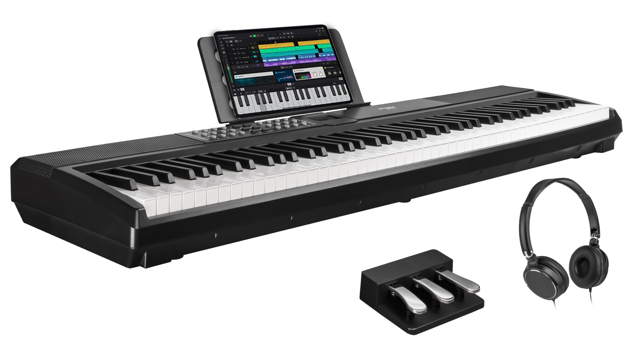 STRICH 88 Keys Weighted Keyboard with Sustain Pedal, Hammer-Action Digital Piano