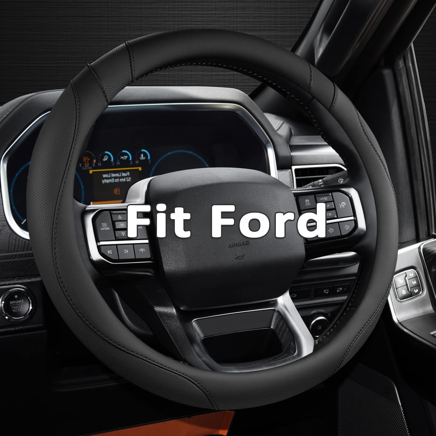 West Llama Customized Auto Car Steering Wheel Cover for Ford F-150, F-250, F-350