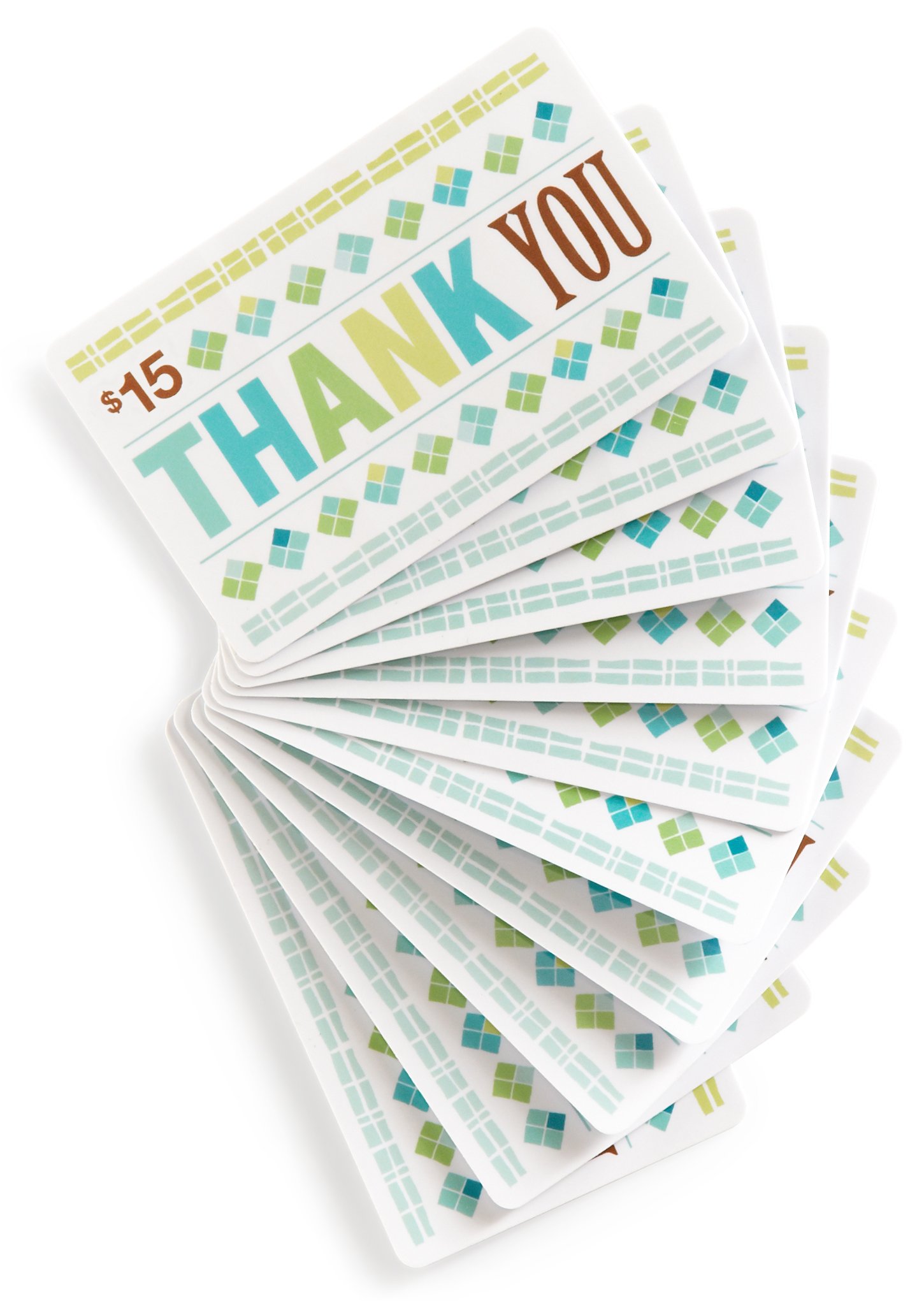 Amazon.com $15 Gift Cards, Pack of 10 (Thank You Card Design)