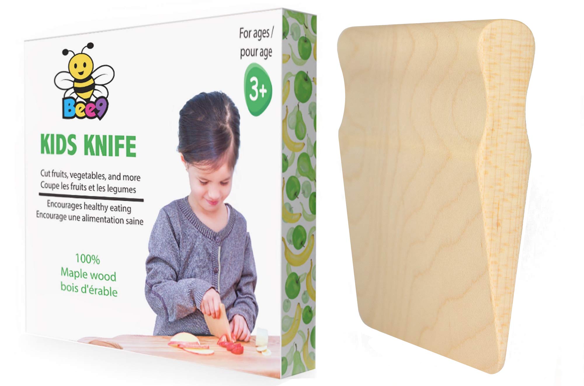 Maple Wood Kids Knife, Kitchen Tool for Toddler and Kids Cooking. Toddler Knife/