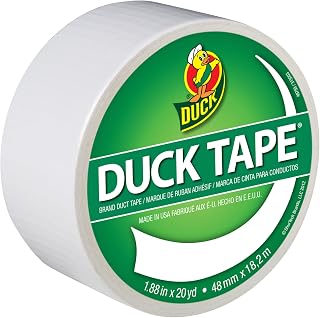 Duck Tape Brand Color Duct Tape, 1.88 in x 20 yds, White, Single Roll | Heavy Duty Duct Tape for Everyday Repairs and Colored Duck Tape for Crafting and Projects