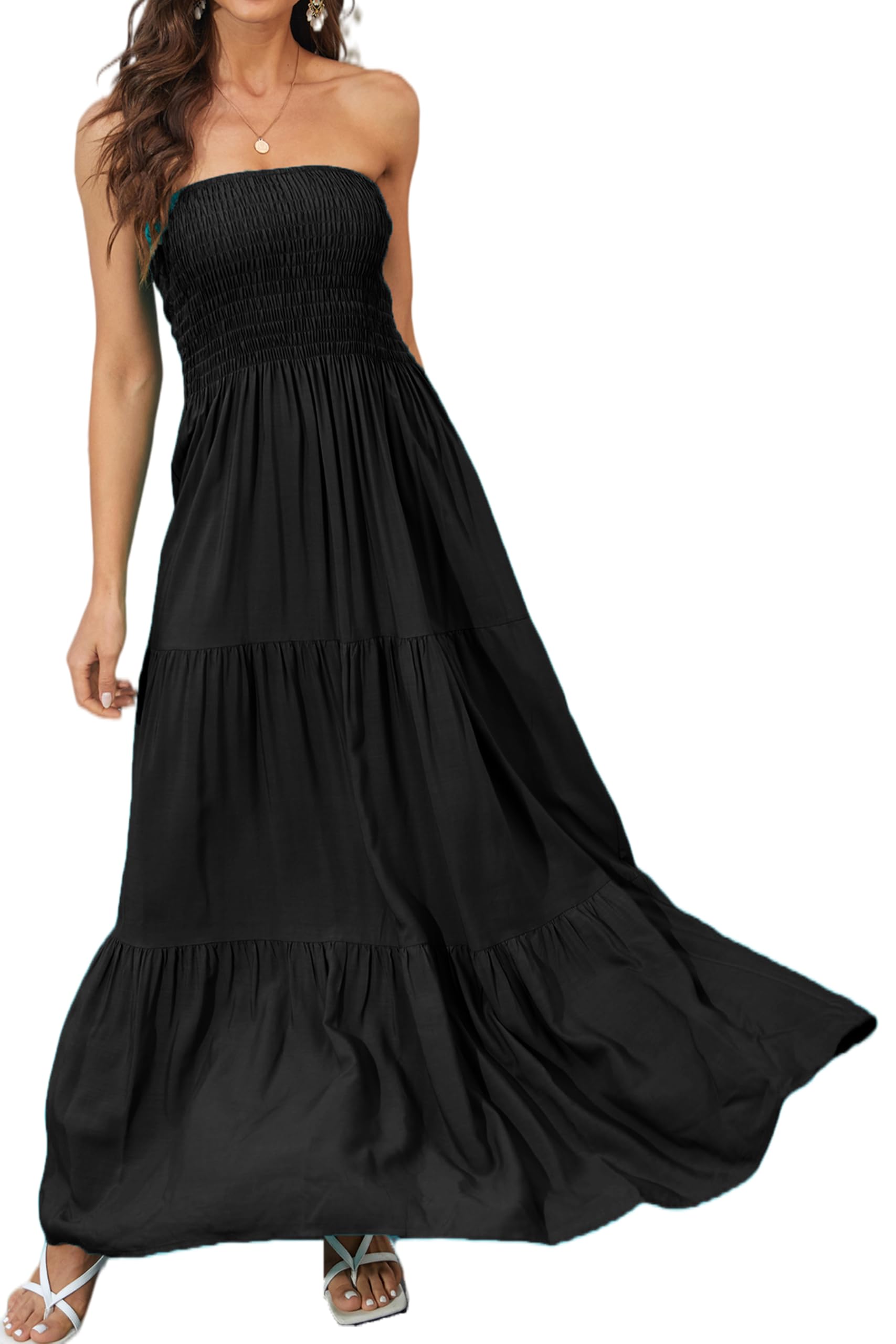 Women's Strapless A-Line Top Long Dress