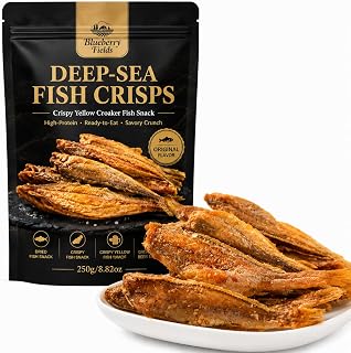 High-Protein Ready-to-Eat Deep-Sea Fish Crisps, Crispy Deep Sea Yellow Croaker Fish Snack, Premium Seafood Healthy Snacks, Savory Whole Fishs Crunch for Beer & Movie Night (250g/8.82oz, Original Flavor)